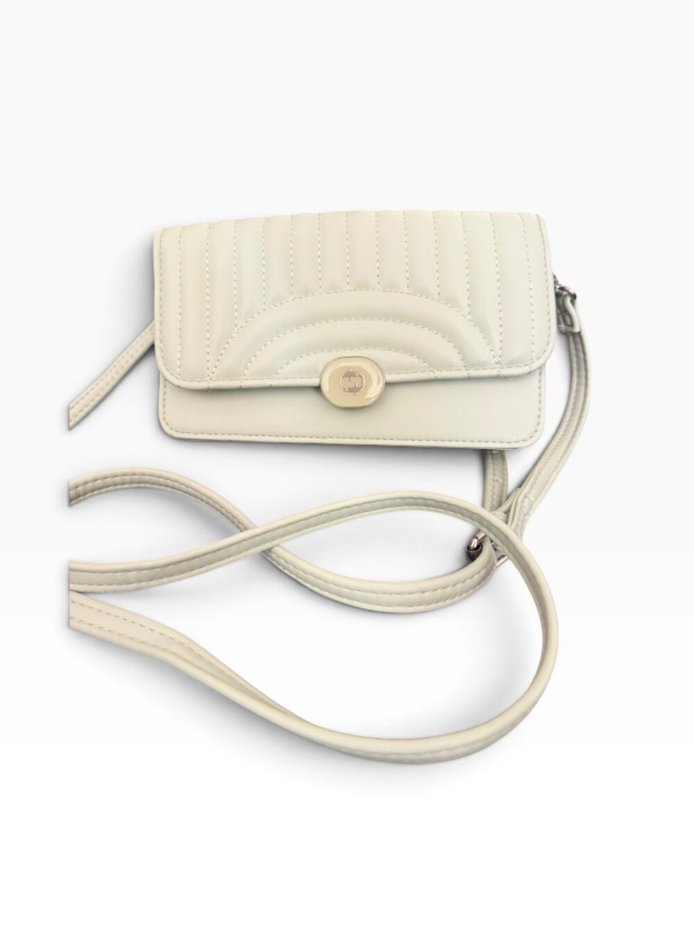 Time and Tru Mint Green Gigi Quilted Flap Top wallet crossbody